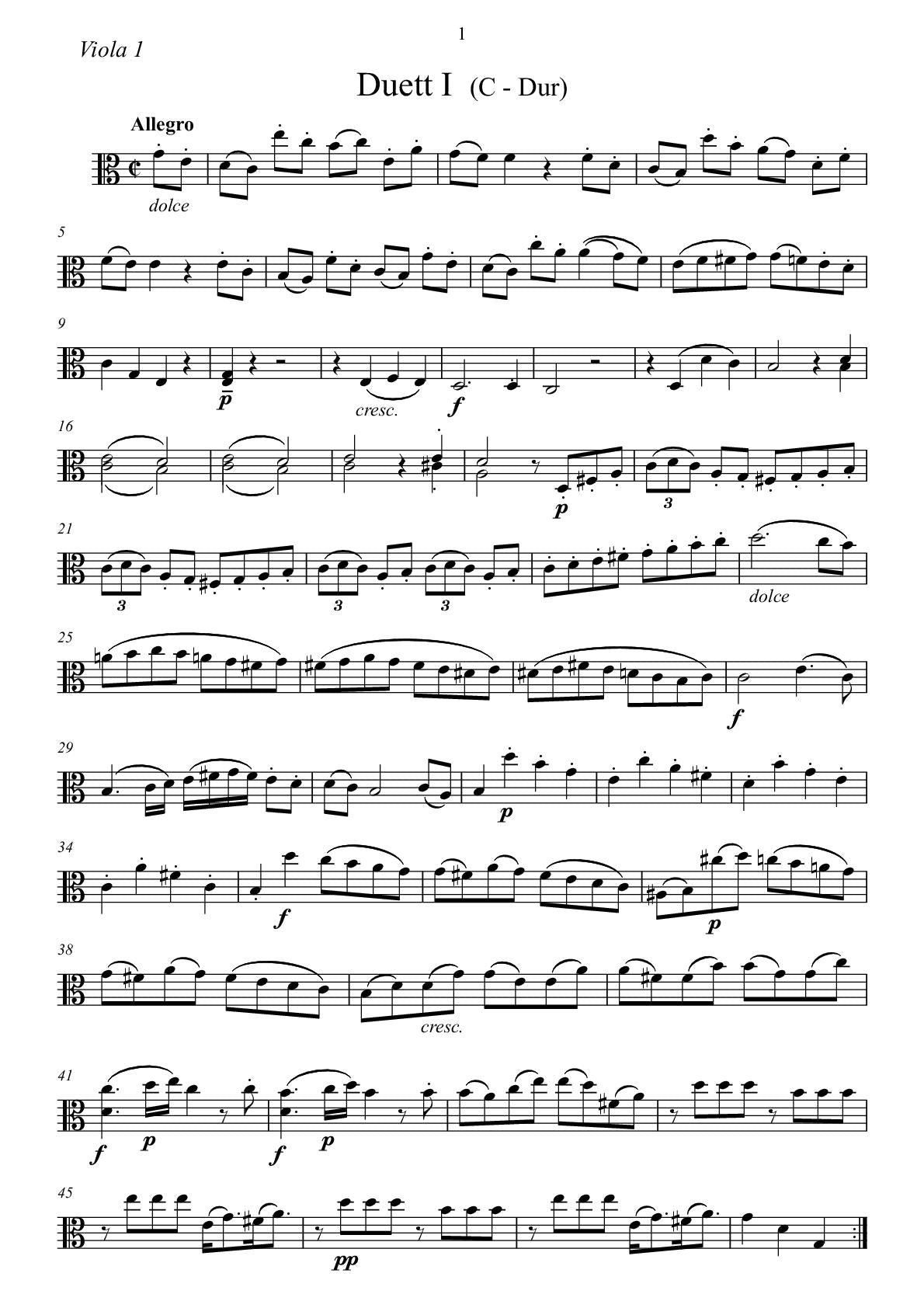 シュターミッツ：2台のヴィオラ、またはヴィオラとチェロのための3つの二重奏曲– Atelier-Editionen Röhm